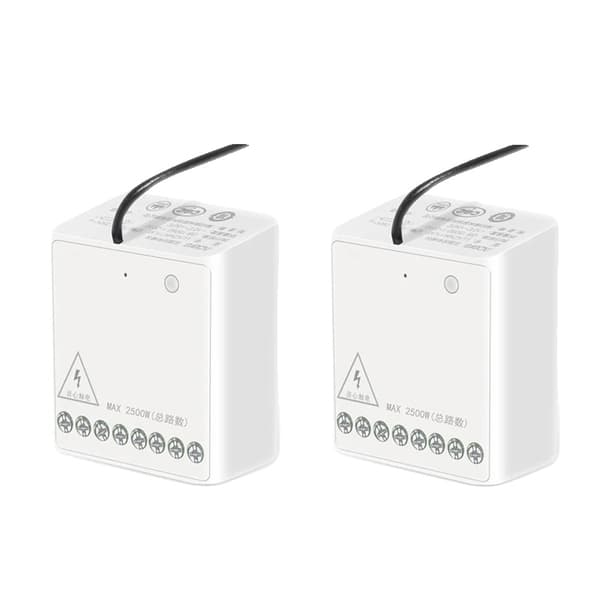 Zigbee Smart Gateway, Röstkontroll med Siri, Dubbelappskompatibilitet,2st Relä
