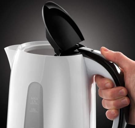 Plastic Kettle 25070-70 My Breakfast White/Black, Russell Hobbs
