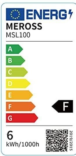 Smart pære strømforbrug 6 watt (2700 k, strålevinkel 180 grader, msl100hk(eu)), Meross
