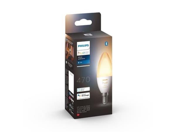 Älykkään hehkulampun virrankulutus 5,2 wattia (valovirta 470 lumenia, 6500 k, 220-240v, bluetooth, 929002294403), Philips