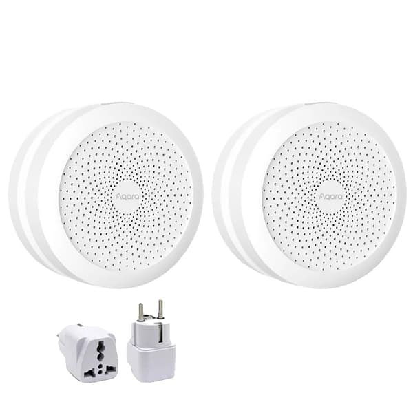 Aqara M1S Hub, Zigbee 3.0 Kommunikation, RGB Nattelys,2XAqara M1S tilføj EU 2XAqara M1S add EU