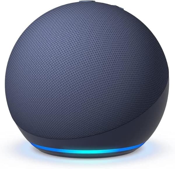 Echo Dot (5. generation) | Stor Levende lyd Wi-Fi og Bluetooth Smart Højttaler med Alexa, Dyb havblå
