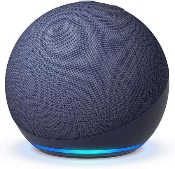 Echo Dot (5. generation) | Stor Levende lyd Wi-Fi og Bluetooth Smart Højttaler med Alexa, Dyb havblå
