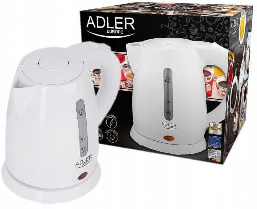 Plastic Kettle AD 1272 White, Adler