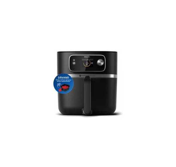 Airfryer, HD9880/90, Philips musta, Ruostumaton teräs