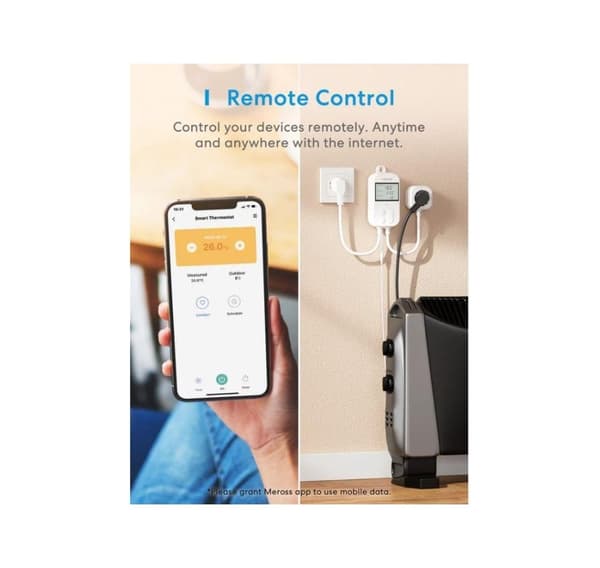 Smart hem wi-fi termostat/värme.&kylning mts200bhk, Meross