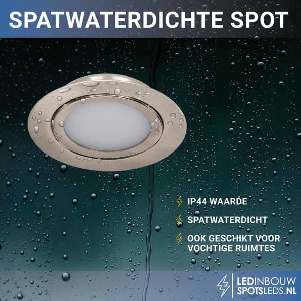 LedInbouwspotsLeds Extremely low recessed spotlight dimmable 5 watt 260 lumen nickel 2700K SMDL-5-218