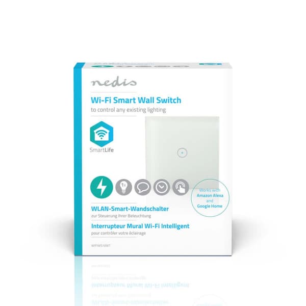 Nedis WIFIWS10WT Wi-Fi Smart Light Switch Enkelt