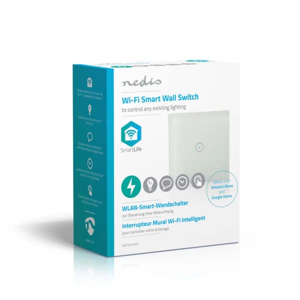 Nedis WIFIWS10WT Wi-Fi Smart Light Switch Enkelt
