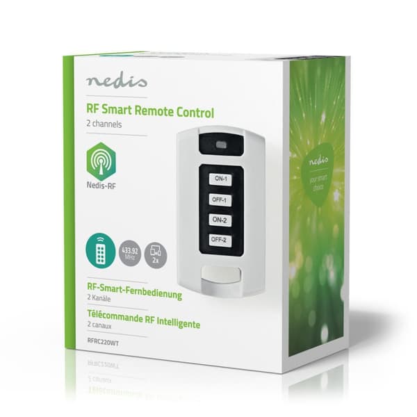Nedis RFRC220WT RF Smart Remote Control 2 kanavaa