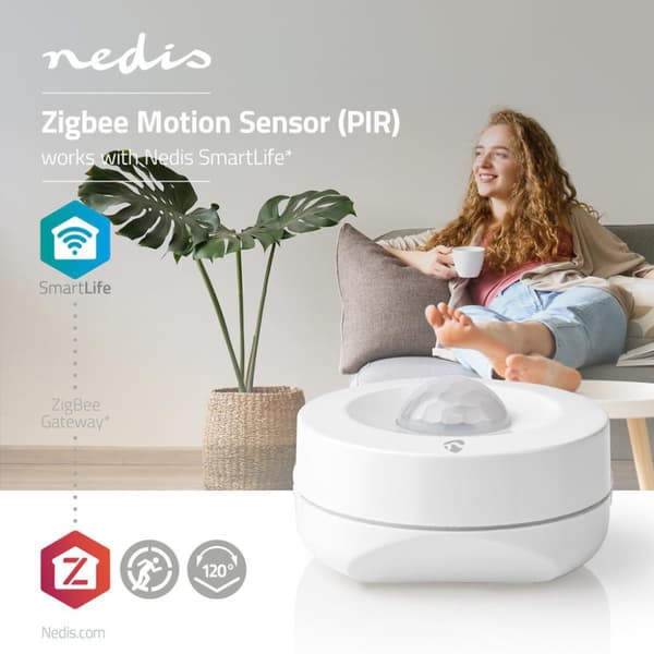 Mukana Nedis ZBSM10WT Smart PIR -liiketunnistimen Zigbee-paristo