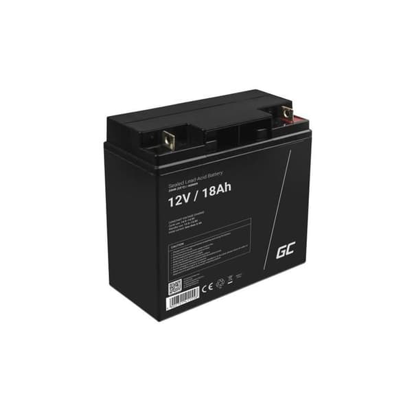 AGM-batteri - Green Cell - 12V 18Ah - Förtunning av elektrolyten förhindrad - Gratis underhåll - Olika tillämpningar