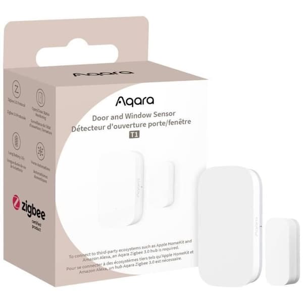 Aqara fransk dörrkontakt DW-S03D vit Apple HomeKit