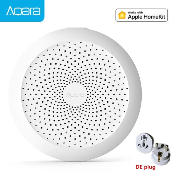 Aqara Smart Hub M1S, Zigbee och Wi-Fi-anslutning, RGB LED-nattlampa,Lägg till DE-kontakt