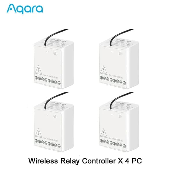 Aqara Smart Home Kit, Trådløs Relæcontroller, Vandimmersionssensor,4stk To-vejs modul