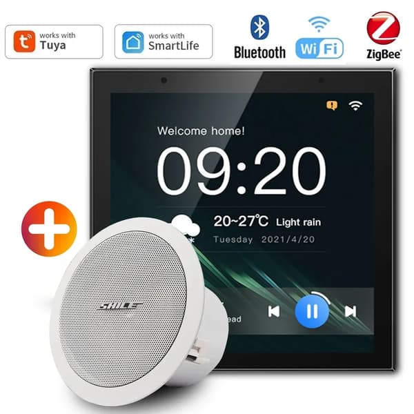 Älykodin ohjauspaneeli, 4 tuuman kosketusnäyttö, ZigBee-porttitoiminto,F1-isäntä ja puhuja, 110V-240V
