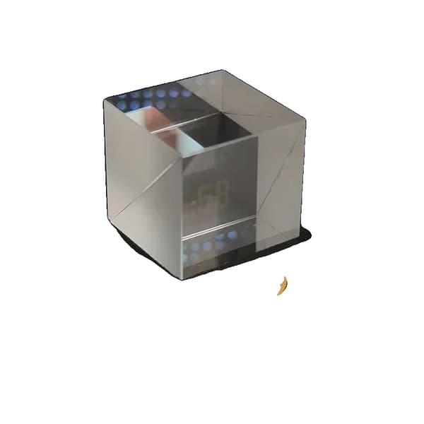 Krystal Cube Vejrstation, Tilpasselig JPG/GIF Skærm, Real-Time Vejropdateringer,sort