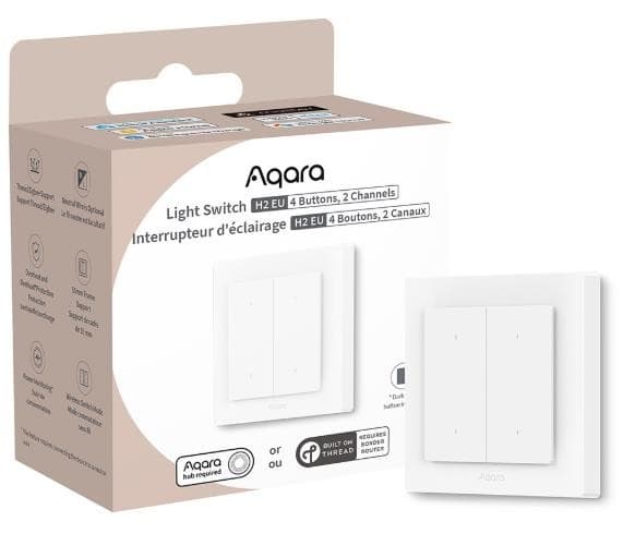 Smart home lyskontakt h2/ws-k08d, Aqara