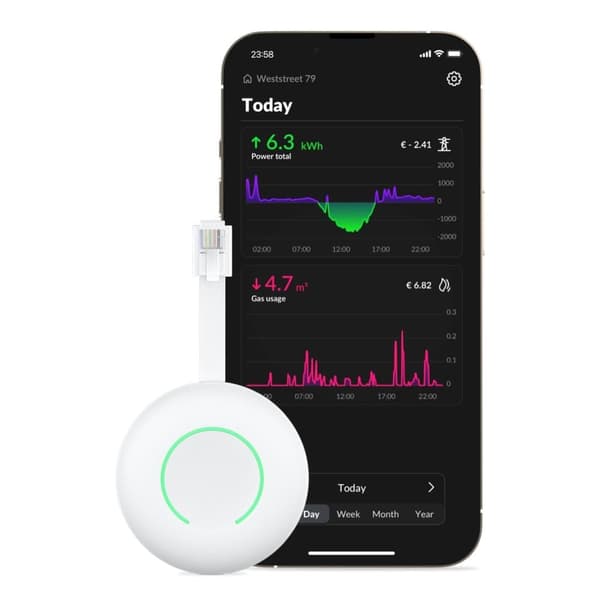 Wi-Fi P1-Mätare - P1 - Wi-Fi Energy Monitor - Dongle smart mätare - Energiförbrukningsmätare - Inblick i din energiförbrukning via app - HomeWizard