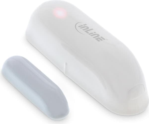 InLine SmartHome - vindues- og dørsensor - trådløs - 802.11b/g/n - 2,4 Ghz - hvid (40152)