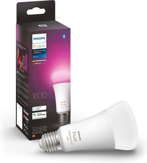 Philips Hue White & Color Ambiance E27 Single Pack 1100lm 100W [Energiklass F] (8719514288164)