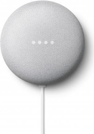 Google Nest Mini - Google Assistant - Rektangel - Grå - Tyg - Plast - Chromecast - Android - iOS (GA00638-NO)