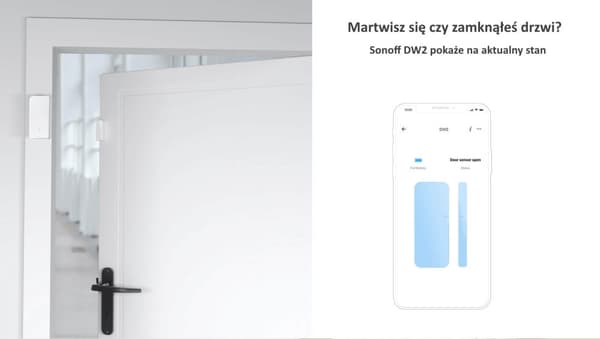 Dør-/vinduesåbningssensor Sonoff DW2 Wifi