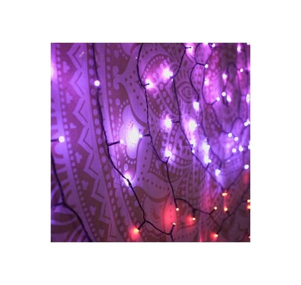 Twinkly, Strings Smart LED-lys 100 RGB (Flerfarvet), 8m, sort ledning