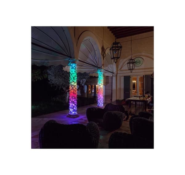Twinkly, Strings Smart LED-lys 100 RGB (Flerfarvet), 8m, sort ledning