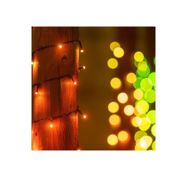 Twinkly, Strings Smart LED-lys 100 RGB (Flerfarvet), 8m, sort ledning