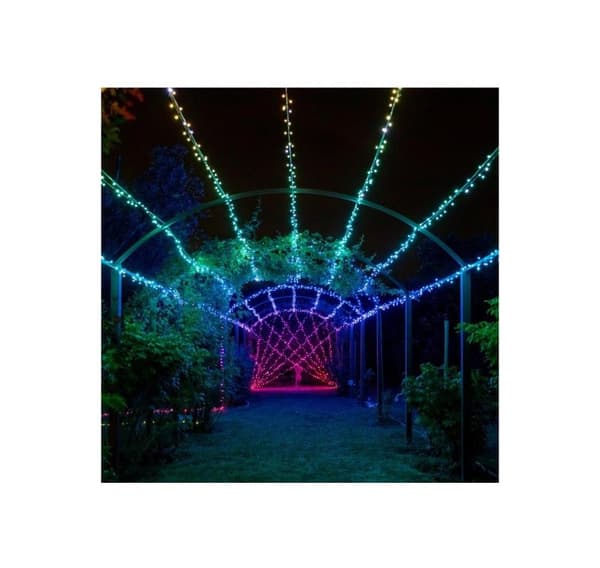 Twinkly, Strings Smart LED-lys 100 RGB (Flerfarvet), 8m, sort ledning