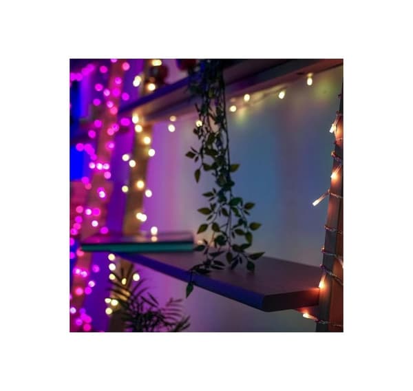 Twinkly, Strings Smart LED-lys 100 RGB (Flerfarvet), 8m, sort ledning