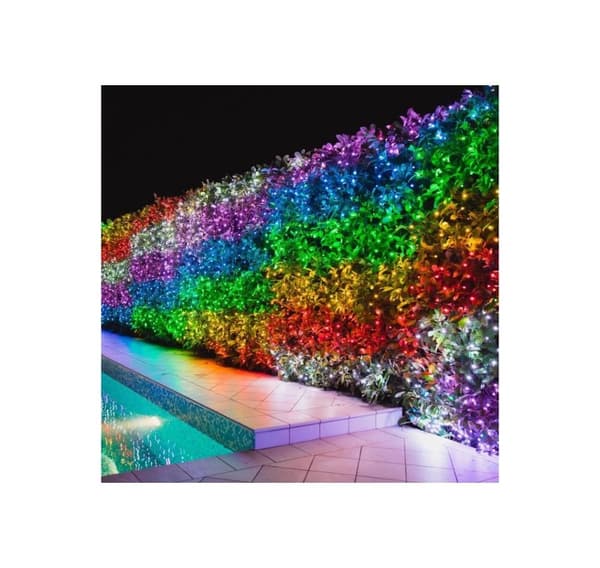 Twinkly, Strings Smart LED-lys 100 RGB (Flerfarvet), 8m, sort ledning