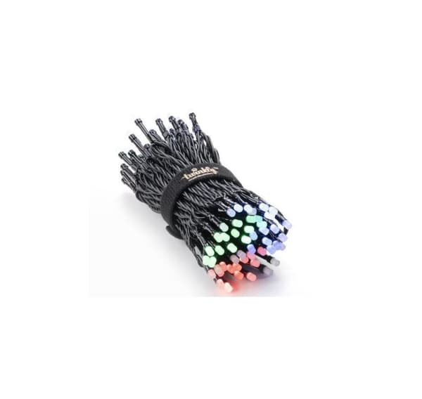 Twinkly, Strings Smart LED-lys 100 RGB (Flerfarvet), 8m, sort ledning