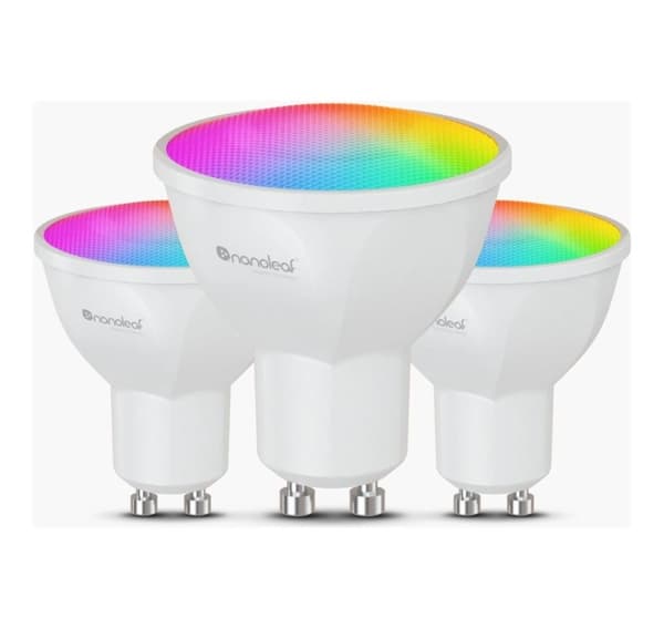Nanoleaf, Essentials Smart GU10 Bulb Matter 5W 400Lm RGBCW, 3 stk.