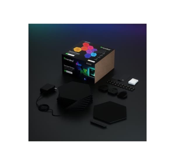 Nanoleaf, Shapes Black Hexagons Starter Kit (9 paneler)