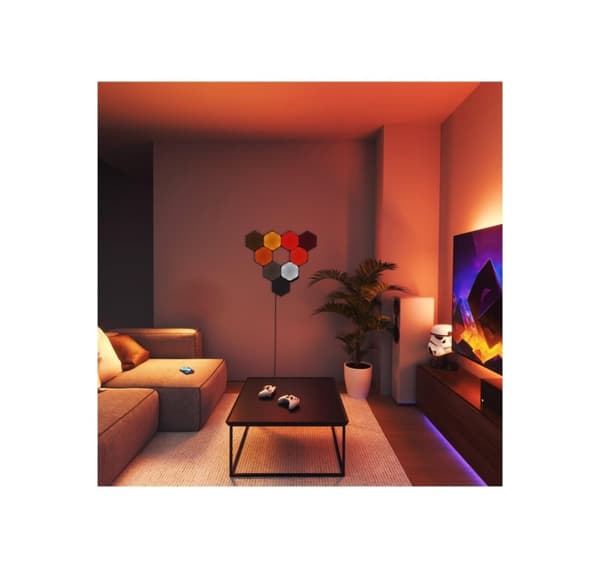 Nanoleaf, Shapes Black Hexagons Starter Kit (9 paneler)