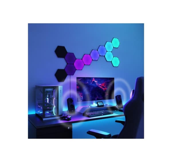 Nanoleaf, Shapes Black Hexagons Starter Kit (9 paneler)