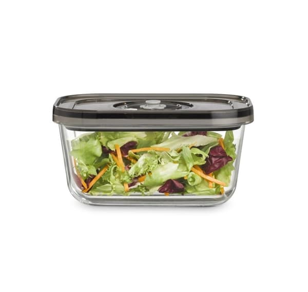 Caso, Vakuumbehållare i glas med plastlock (2 st), VacuBoxx Eco-Duo S