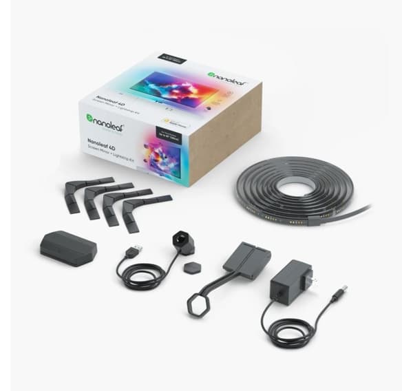 Nanoleaf, Nanoleaf 4D TV Screen Mirror + Light Strips Kit (til TV og skærm op til 65'')