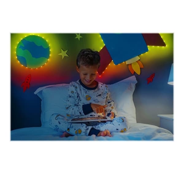 Twinkly, Dots Smart LED-valot 60 RGB (monivärinen), USB-virtalähde, 3m, läpinäkyvä