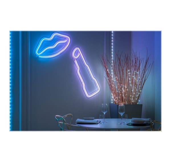 Twinkly, Dots Smart LED-valot 60 RGB (monivärinen), USB-virtalähde, 3m, läpinäkyvä