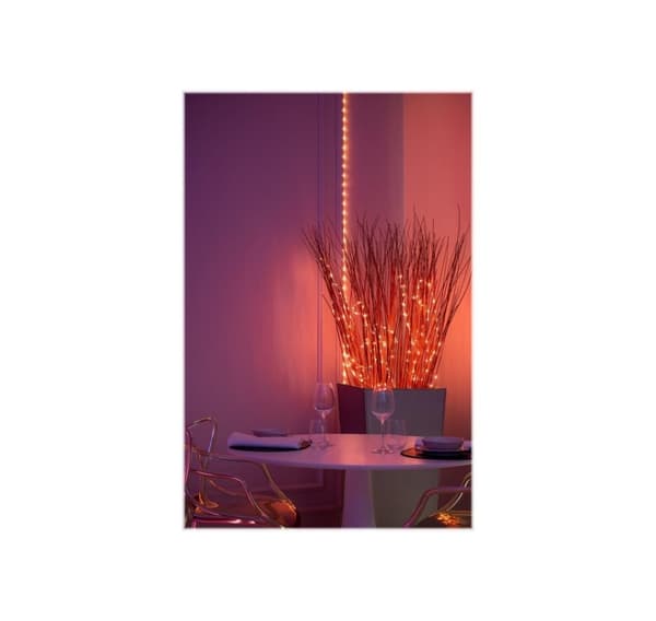 Twinkly, Dots Smart LED-valot 60 RGB (monivärinen), USB-virtalähde, 3m, läpinäkyvä