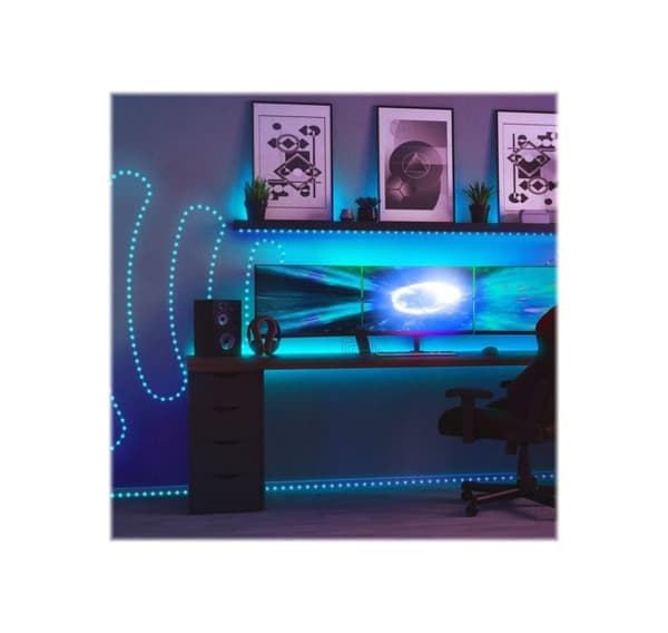 Twinkly, Dots Smart LED-lys 60 RGB (flerfarvet), USB-drevet, 3m, sort