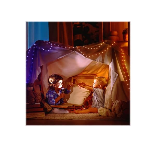 Twinkly, Dots Smart LED-lys 60 RGB (flerfarvet), USB-drevet, 3m, sort
