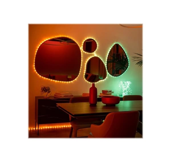 Twinkly, Dots Smart LED-lys 60 RGB (flerfarvet), USB-drevet, 3m, sort