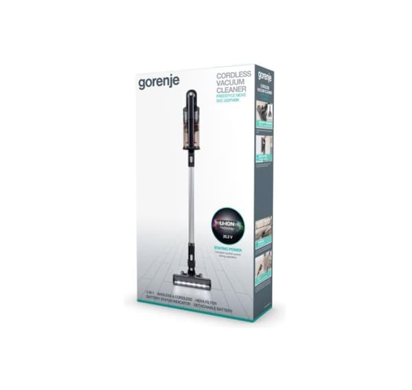 Gorenje, Pölynimuri Handstick 2in1, SVC252FMBK