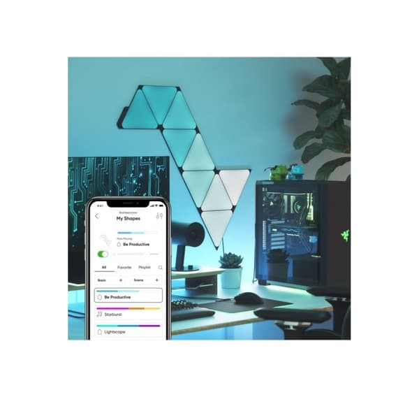Nanoleaf, Shapes Black Triangles Expansion Pack (3 paneler)