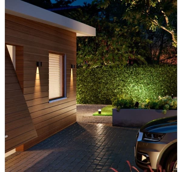Philips Hue, WCA Resonate Outdoor Downward Wall Lantern, Sort