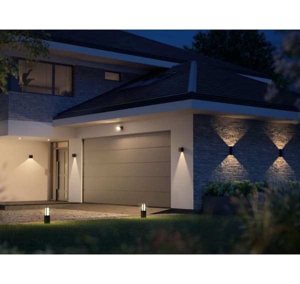 Philips Hue, WCA Resonate Outdoor Downward Wall Lantern, Sort